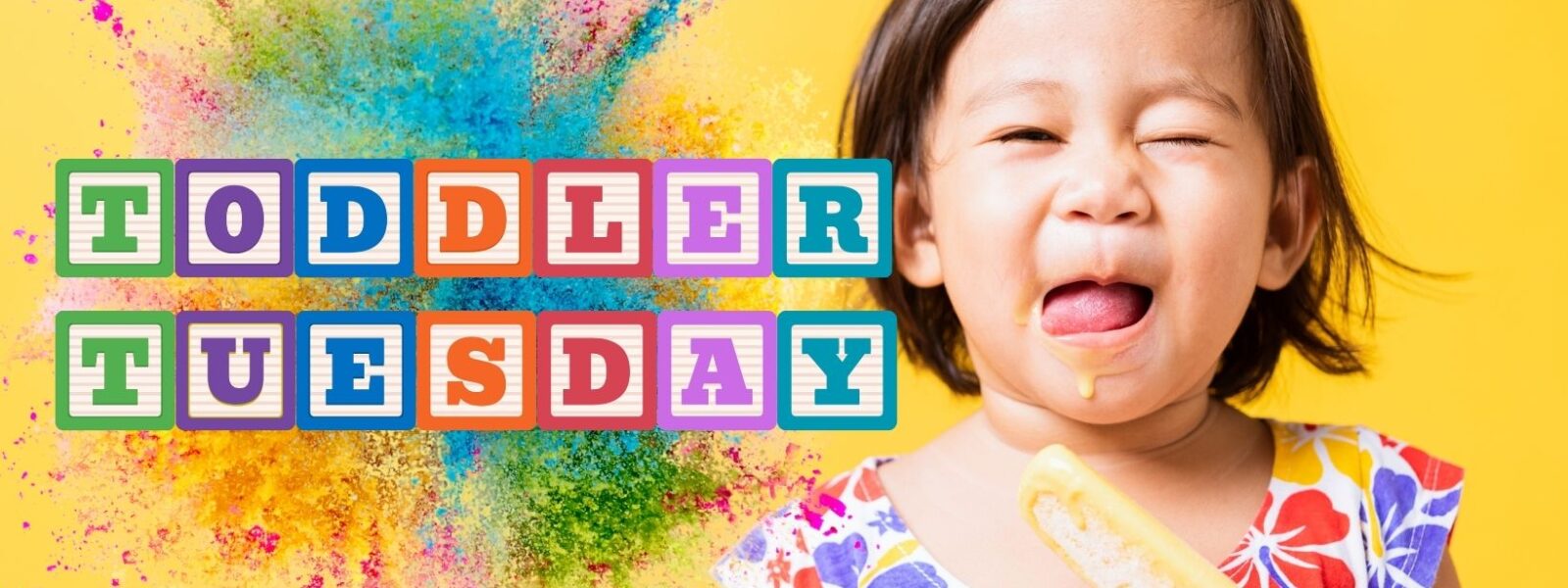Toddler Tuesday The Shed Bordon Featured Image Words and child with lollipop